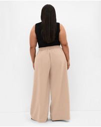 City Chic - Plus sizeAbbigail Wide Leg Pant - taupe