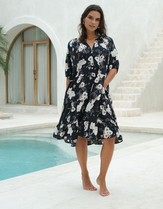 Nip Tuck Swim - Evening Shadow Mandalay One Size Midi Dress