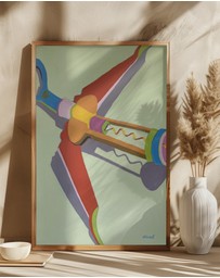 Olive et Oriel - Corkscrew by Sue Graef Art Print