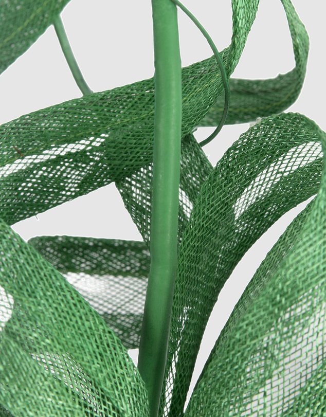 Max Alexander - Tall Green Sinamay Fascinator