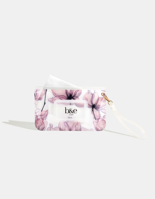 Ben & Ellie Baby - Freya Pink Floral Wipes Case