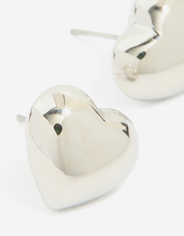 Lovisa - Waterproof Stainless Steel Small Chunky Heart Stud Earrings