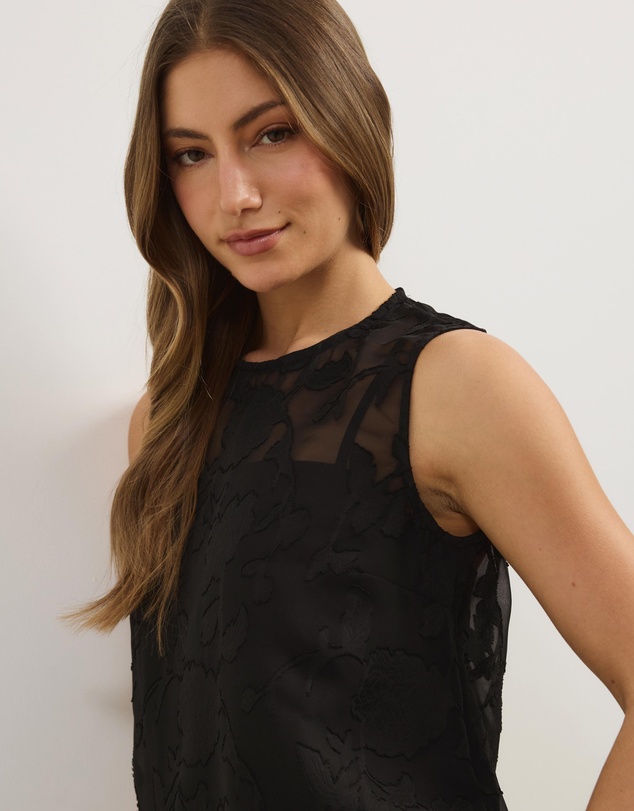 Atmos&Here - Lilah Sheer Top With Removable Cami