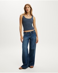 Cotton On - Blake Rib Scoop Tank
