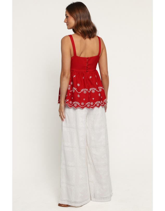 Petal & Pup - Mylena Peplum Top - Red