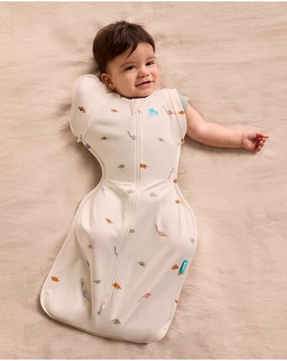 Love to Dream - Swaddle Up™ Transition Bag 1.0 TOG Stretch Cotton Dinosnore Cream