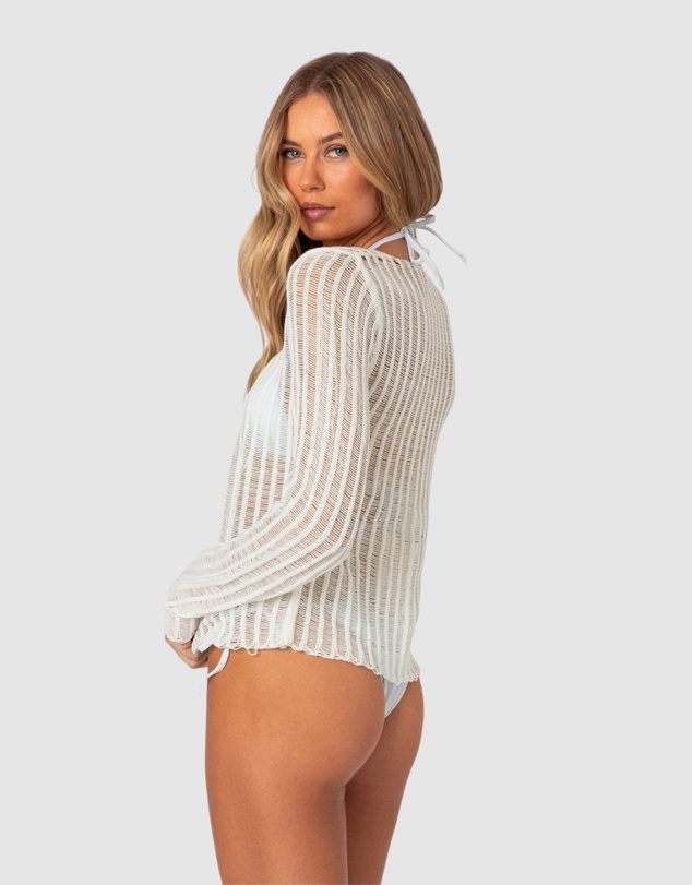 EDIKTED - Cayla Sheer Knit Cardigan