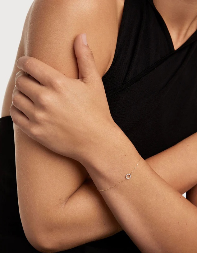 PDPAOLA - Diamonds and Gold Circle Bracelet