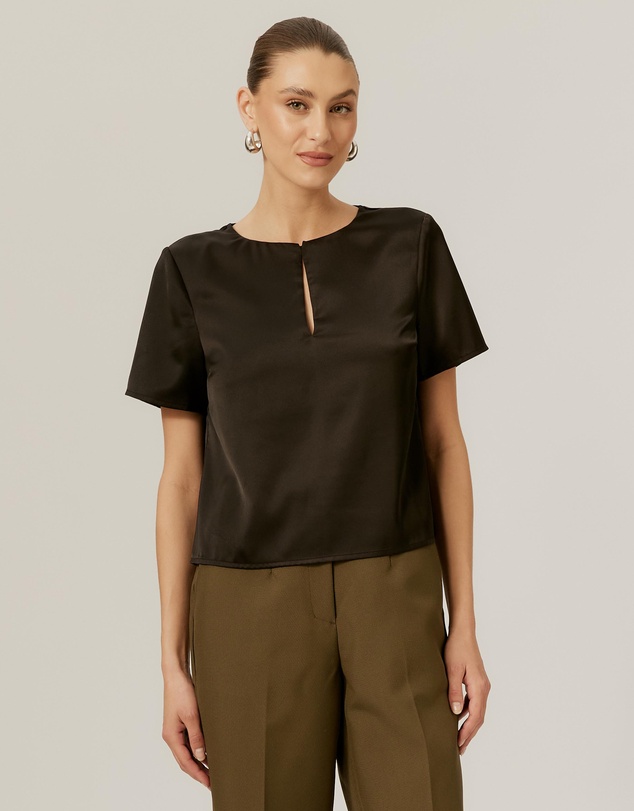 Tussah - SS Keyhole Top