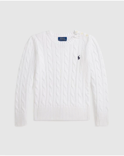 Polo Ralph Lauren - Cable-Knit Cotton Sweater - Babies-Kids