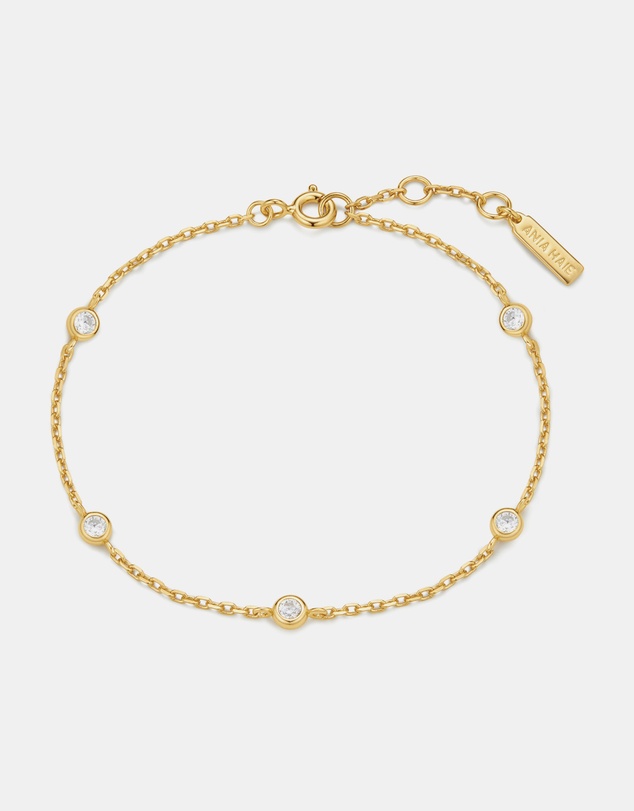 Ania Haie - Ania Haie Gold Classic Bezel-Set Station Bracelet