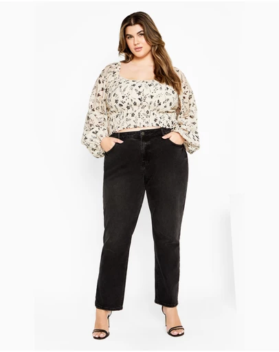 City Chic - Plus size Emmie Print Top