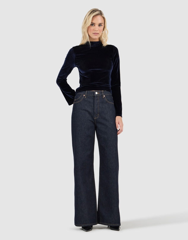 Rolla's - Cameo Long Sleeve Top Velvet