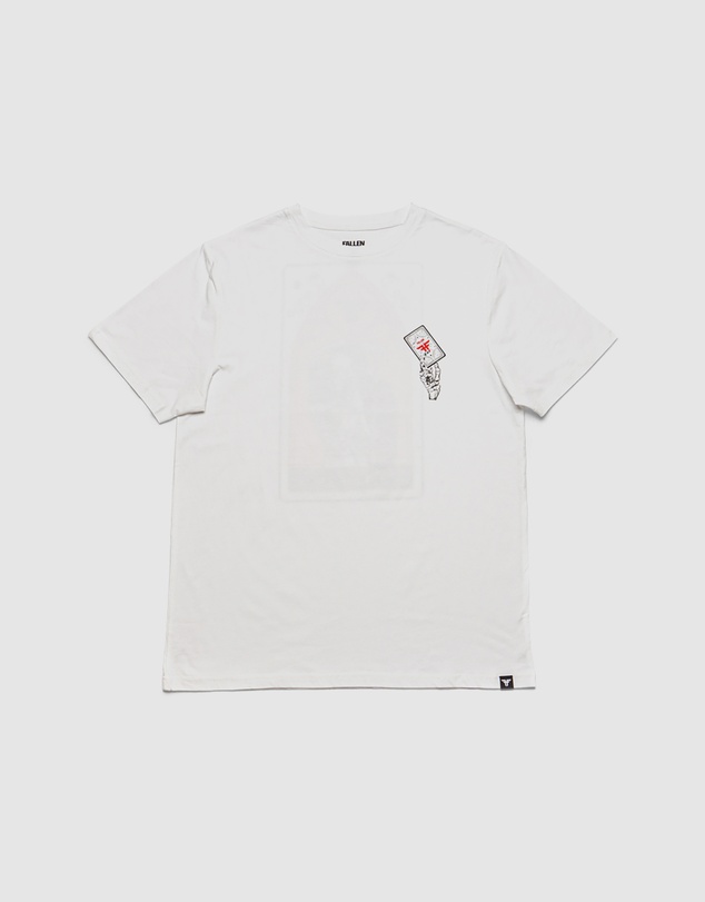 Fallen Footwear - Fallen Footwear Men Death' Embrace Tee Regular Fit Jumper White/Red