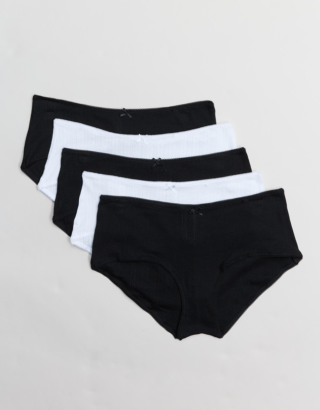 Cotton On Body - 5-Pack Cotton Pointelle Boyshorts