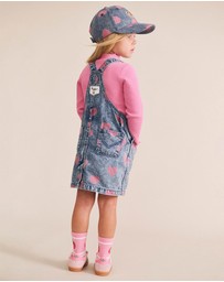 Huxbaby - Dreamy Denim Hearts Pinafore Dress - Babies-Kids