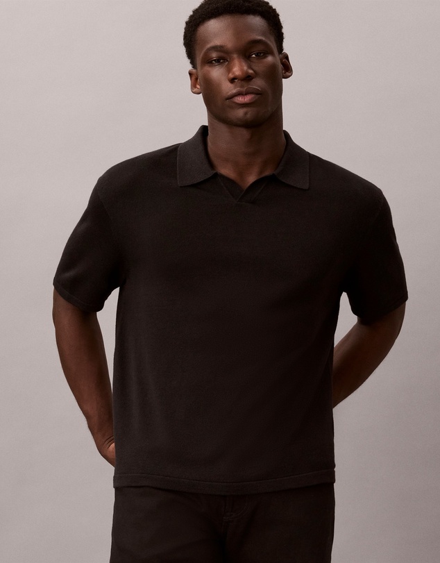 Calvin Klein - Linen Blend Polo Sweater