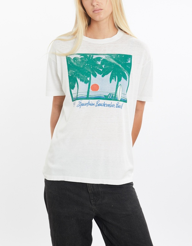 Vintage by The Real Deal - Pre Loved - Vintage 1984 Equestrian Beachcomber Ball Tee