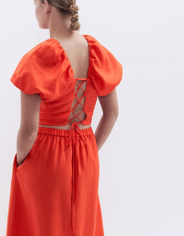 UNISON - Cropped Linen Top