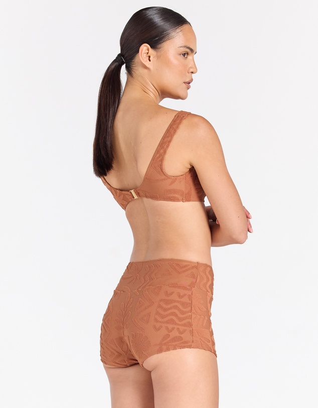 Poolside Paradiso - Mai Tai Surf Bikini Bottom - Cinnamon