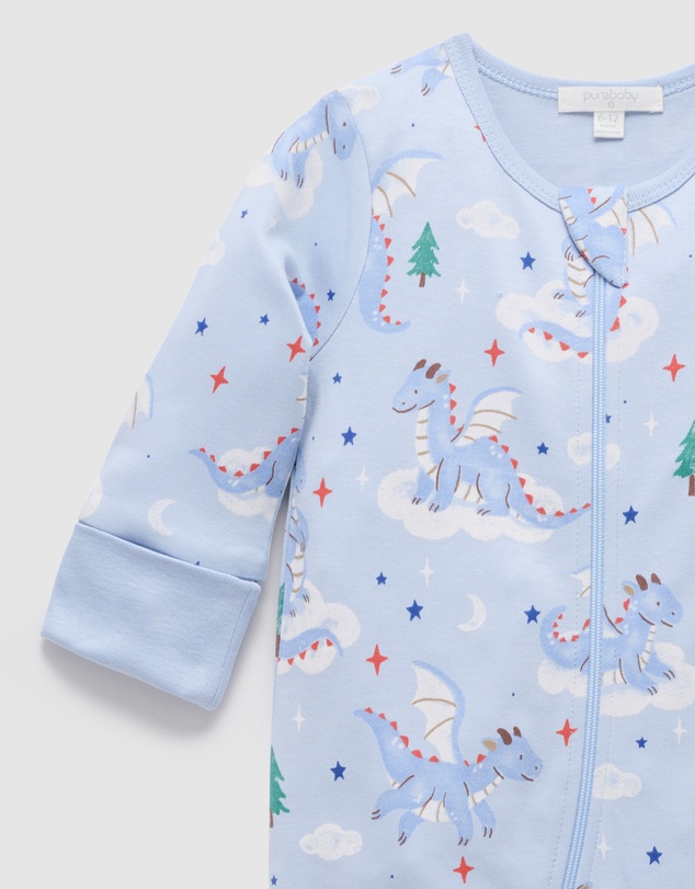 Purebaby - Thick Pyjama Sleep Growsuit -Kids-Babies