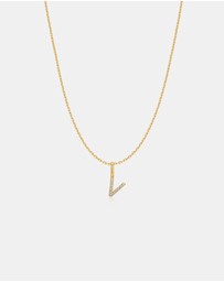 Ania Haie - Ania Haie Gold Letter V Initial Necklace