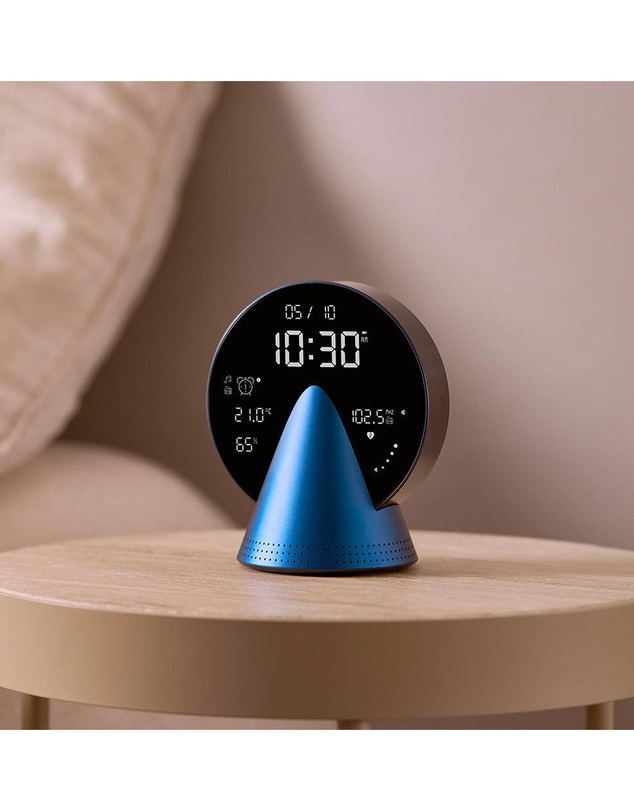 Lexon - Lexon Conic Radio Alarm Clock With Fm & Built-In Bluetooth Speaker - Blue
