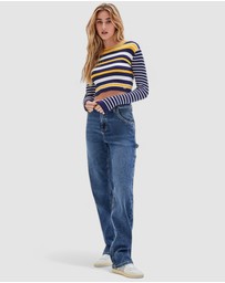 GUESS Originals - GUESS Originals Sophia Long Sleeve Ribbed Sweater
