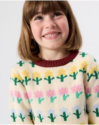 Goldie + Ace - Flower Garden Knit Jumper - Babies-Kids