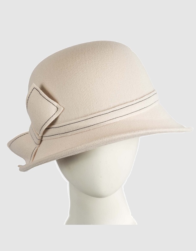 Max Alexander - Winter Felt Cream Cloche Hat