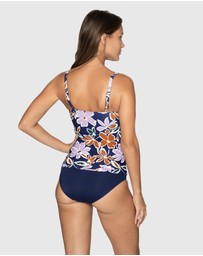 Nip Tuck Swim - Navy Petal Precision Kayanne Tankini Top