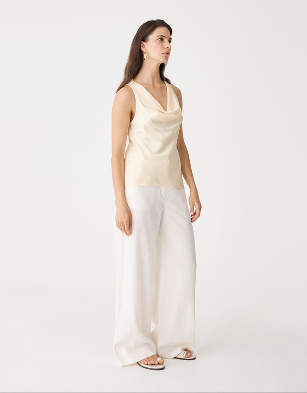 Forcast - Aurelia Satin Cowl Neck Top