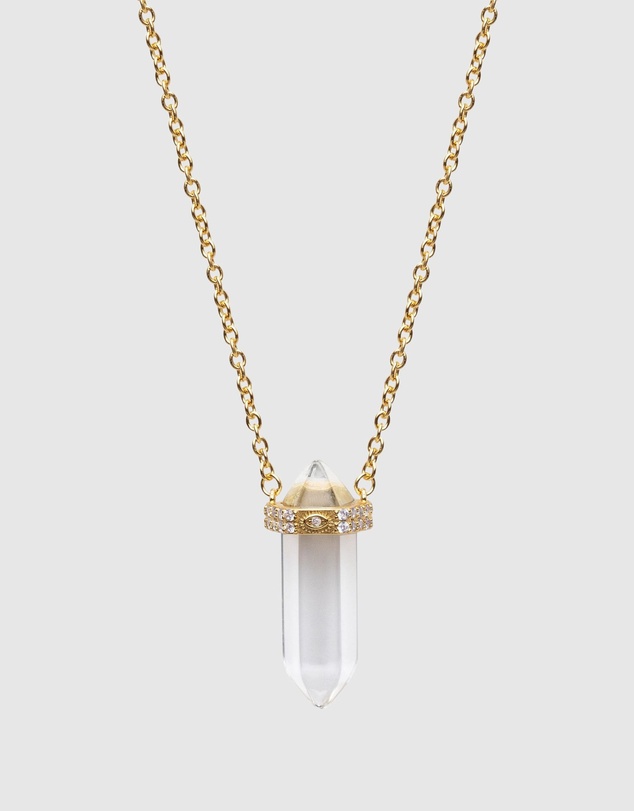 Nialaya Jewellery - Quartz Crystal Necklace