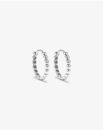 Michael Hill - 13.5mm Large Beaded Huggie Earrings in Sterling Silver