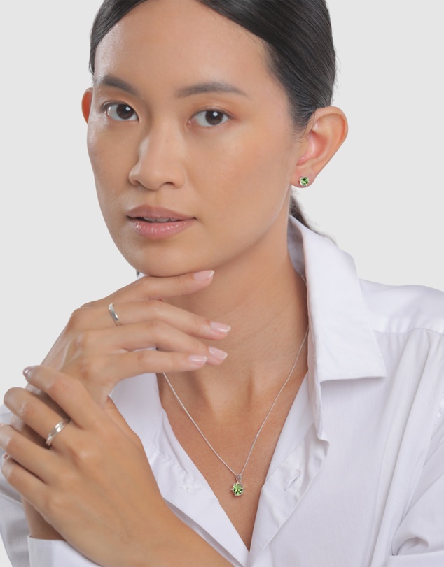 Elli Jewelry - Jewelry Set Crystal 925 Sterling Silver