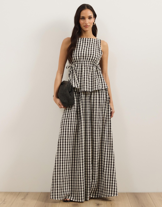 Atmos&Here - Stella Gingham Maxi Skirt