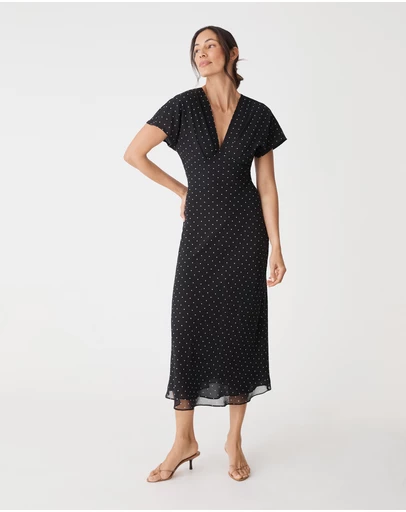 Forcast - Elise V-Neck Bias Dress