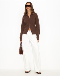 Dazie - Ada Zip Through Knit Jacket