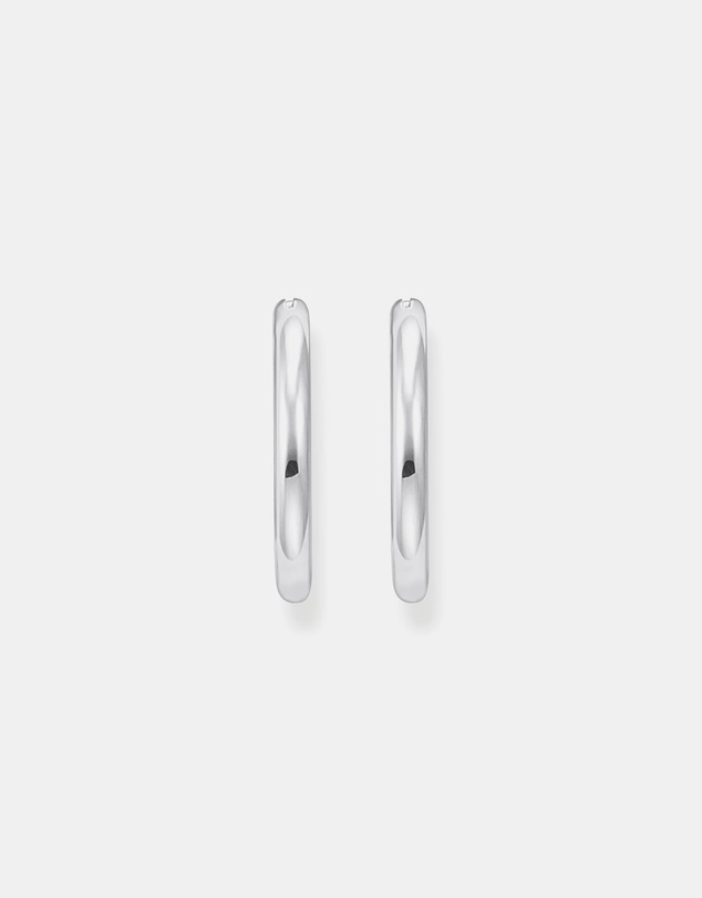 THOMAS SABO - Classic Hoop earrings in wider shape silver