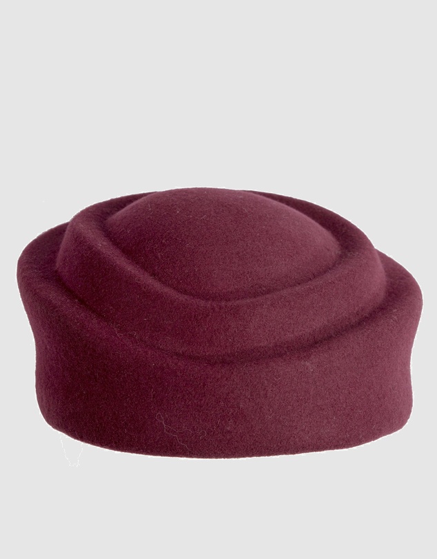 Max Alexander - Felt Wine Pillbox Hat