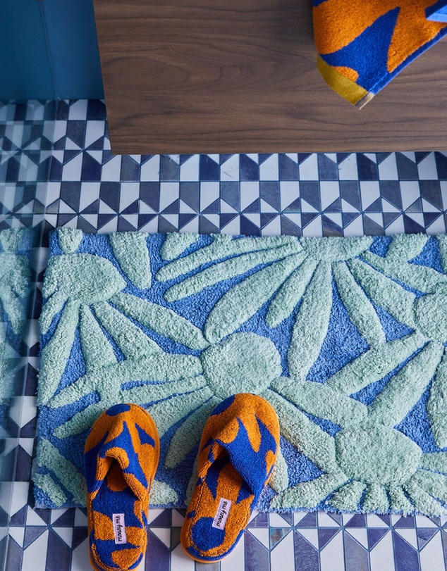 Mosey Me - Margarita Blue Bath Mat