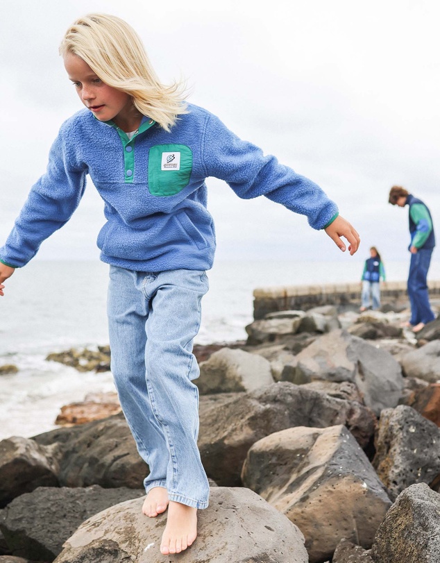 Skwosh - Skwosh Kids Polar Snap Fleece in Blue