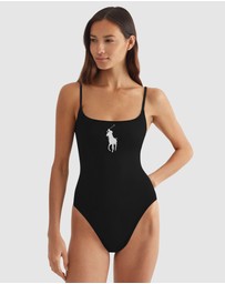 Polo Ralph Lauren - Kennedy High Leg Low Back One-Piece Swimsuit