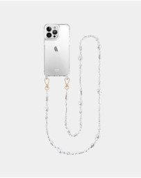 LOUVE COLLECTION - Clear Phone Case + Moon Pearl Chain