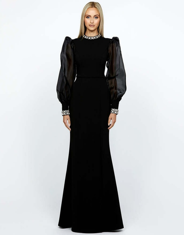 Bariano - Winnie Sheer Sleeve Gown