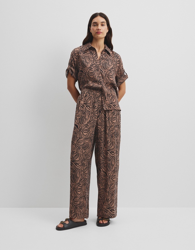 Country Road - Print Pull On Cupro Pant