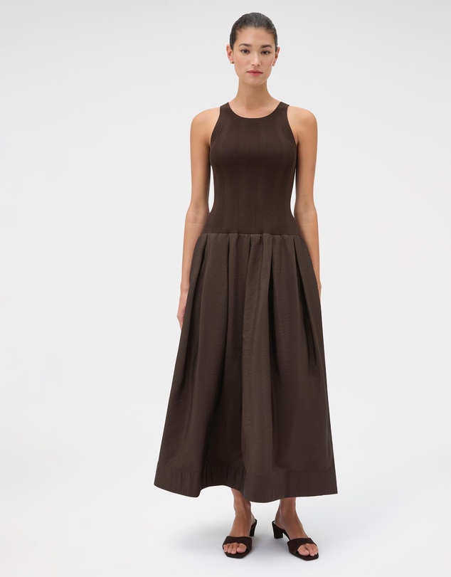 Oroton - Knit Bodice Midi Dress