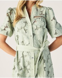 MOS The Label - Whisper Embroidery Shirt Dress