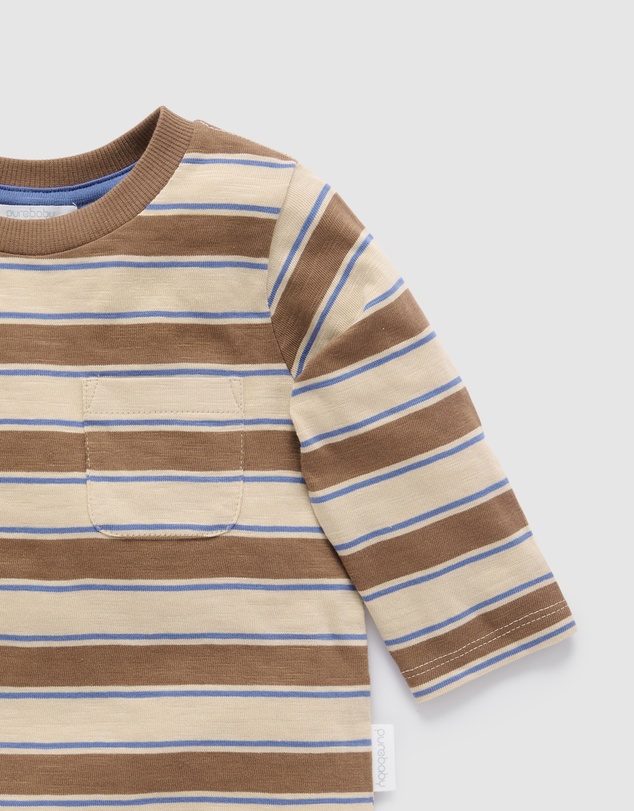 Purebaby - Stripey Long Sleeve Tee -Kids-Babies