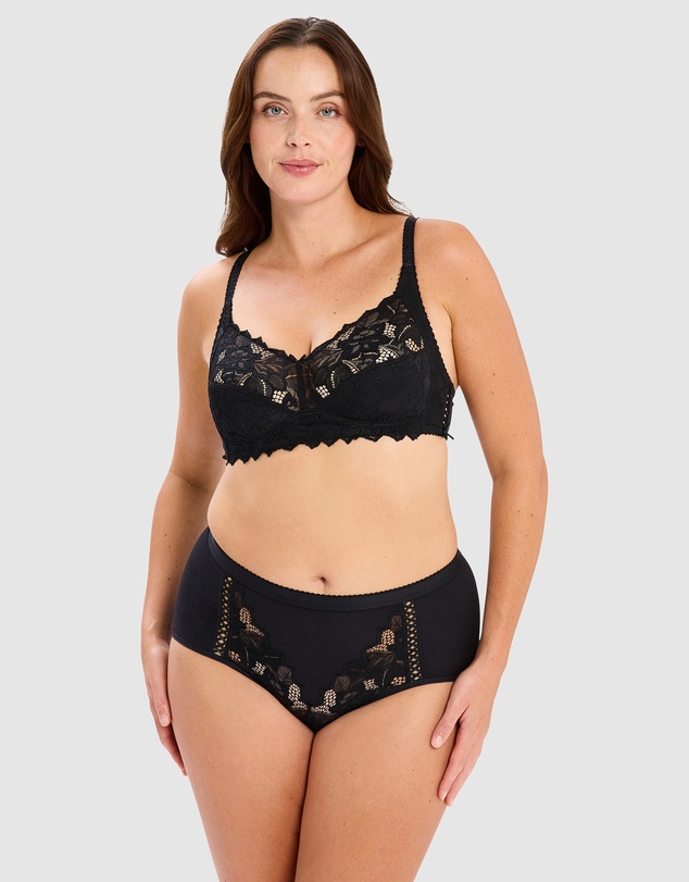 Sans Complexe - Coton d'Arum Organic Cotton & Lace High Waist Shaping Brief